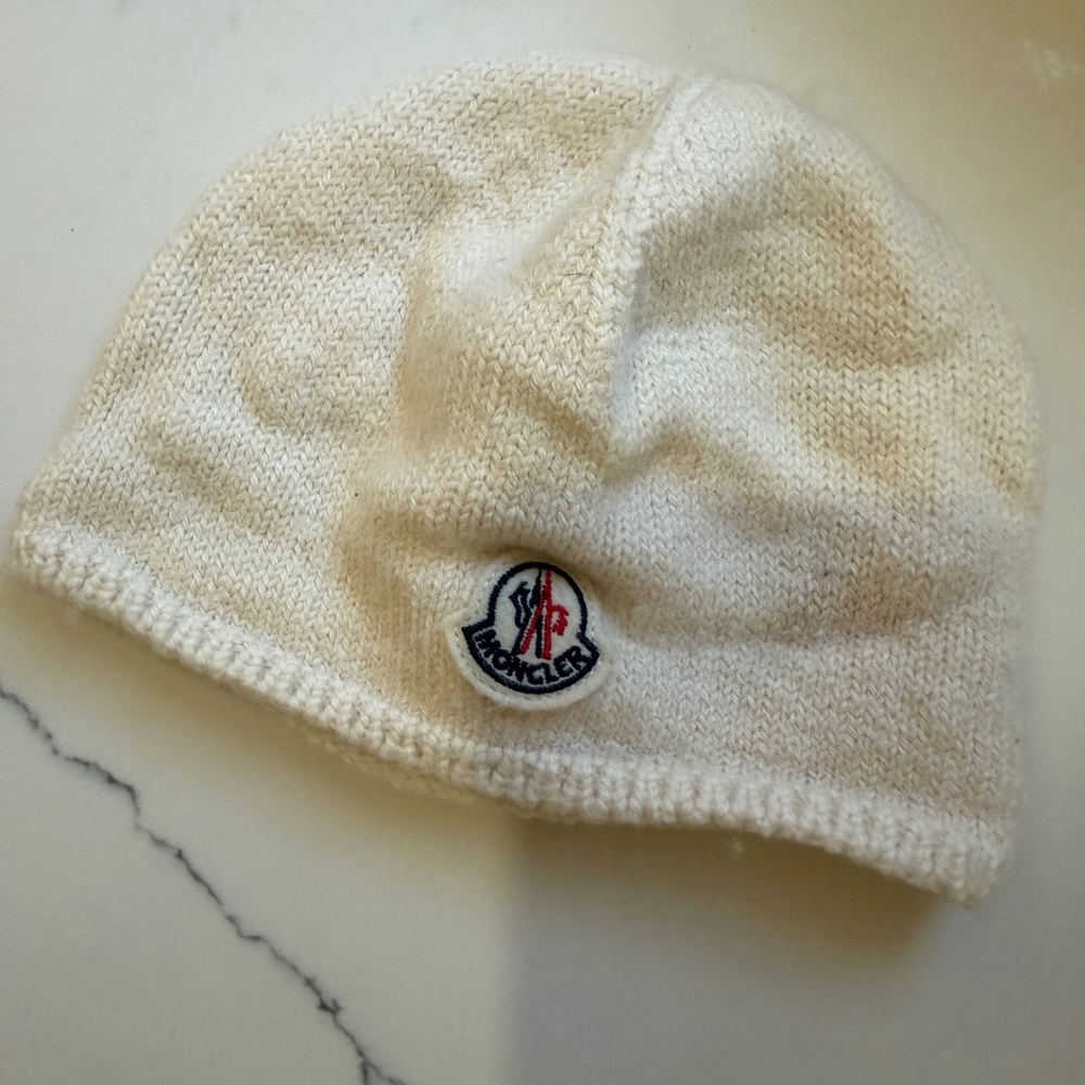 Moncler Baby Cream Beanie